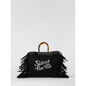 Secret Pon-Pon Handbag Woman Black